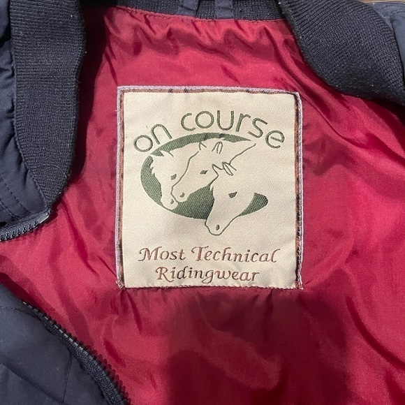 On Course Women’s Navy Quilted Riding Jacket Size S - Picture 7 of 8